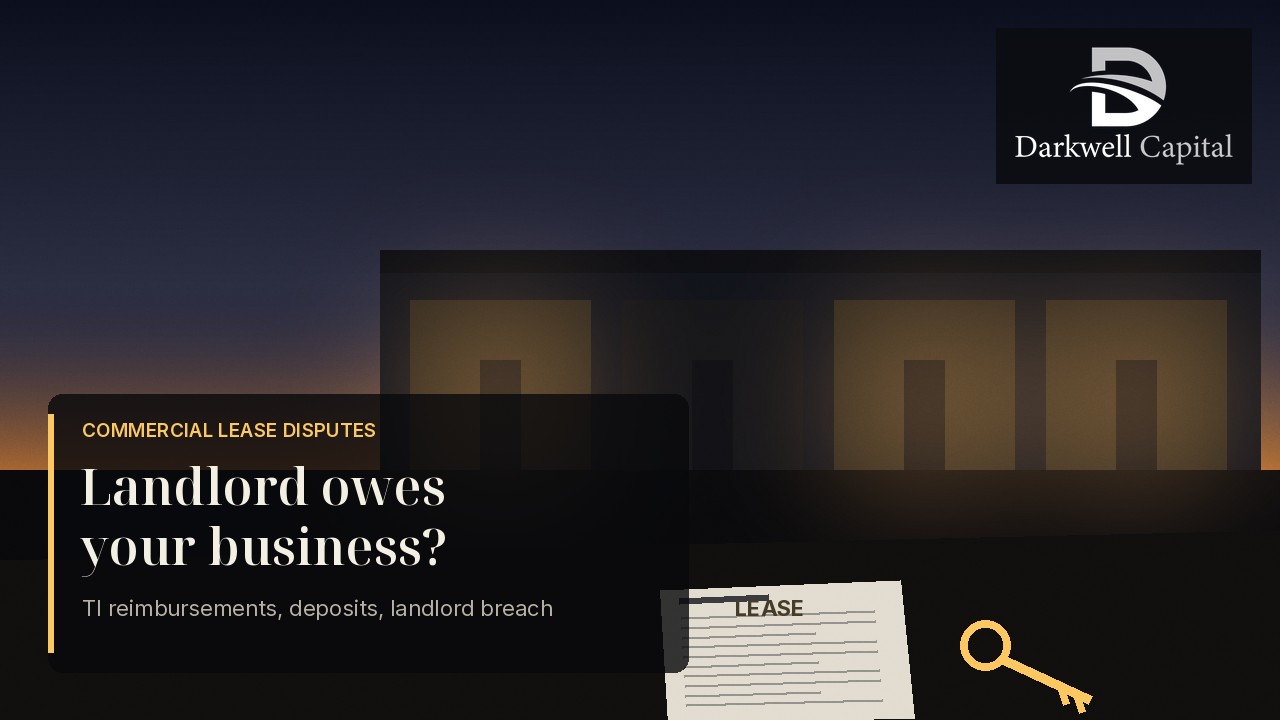 Landlord Owes Your Business Money? Funding a Commercial Lease Dispute