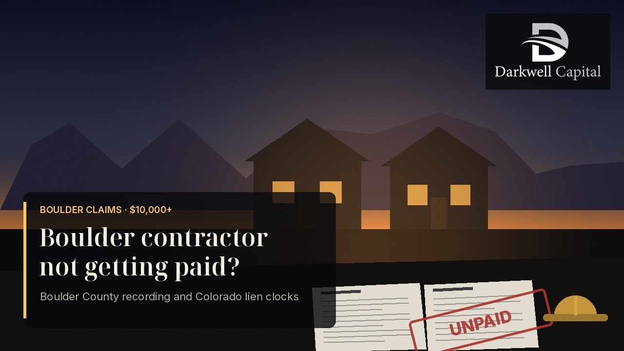 Boulder Contractor Not Getting Paid? Boulder County Lien and Court Guide featured image