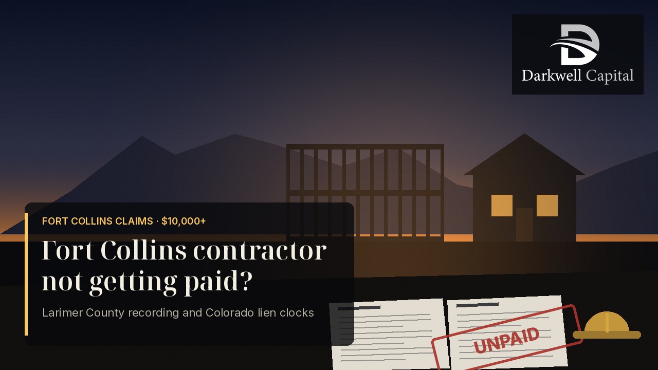 Fort Collins Contractor Not Getting Paid? Larimer County Lien and Court Guide featured image