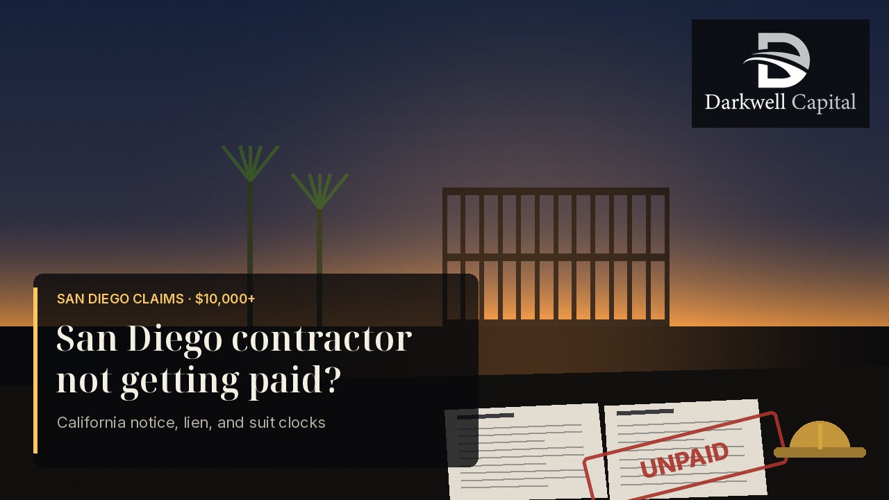 San Diego Contractor Not Getting Paid? California Lien Clocks and Funding featured image